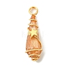 2Pcs Electroplated Natural Quartz Crystal Dyed Copper Wire Wrapped Pendants PALLOY-JF03174-01-3