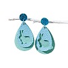 Easter Acrylic & PU Leather Dangle Stud Earrings FS-WGEBE08-02-2