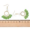 Glass Braided Beads Dangle Earrings EJEW-MZ00747-7