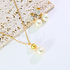 Round Plastic Imitation Pearl Earrings & Pendant Necklaces Sets for Women SY8055-2