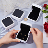 Plastic Cufflink Packing Boxes with Flip Hinged Lid CON-WH0100-51B-3