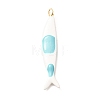 Brass with Enamel Big Pendants KK-CBA2F11-02G-03-1
