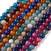 Natural Dragon Veins Agate(Dyed & Heated) Beads Strands G-K390-A-01-2