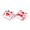 Handmade Spray Painted Lampwork Beads LAMP-N035-02H-3