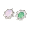 Brass Micro Pave Clear Cubic Zirconia Pendants KK-H257-11P-2