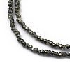 Faceted Rondelle Glass Beaded Necklaces NJEW-JN03004-06-3