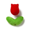 Flocking Opaque Acrylic Beads OACR-P038-01A-01-1