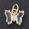 Brass Micro Pave Clear Cubic Zirconia Pendant ZIRC-P079-B01-17-1