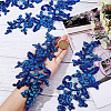 2Pairs Leaves Polyester Embroidery Ornaments Accessories DIY-GF0014-46B-3