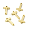 Rack Plating Brass Letter Connector Charms KK-C007-38G-T-1