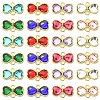 24Pcs 8 Colors Alloy Rhinestone Connector Charms FIND-YW0011-45-2