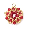 Imitate Austrian Crystal Bicone Glass & Seed Glass Pendants PALLOY-MZ01304-02-1