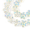 Transparency Electroplate Glass Beads Strands GLAA-T023-38A-08-3