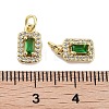 Brass Micro Pave Cubic Zirconia Charms KK-C051-11G-01-3