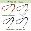 4Pcs 4 Colors Acrylic Rondelle Rosary Bead Necklaces NJEW-PH0001-57-2