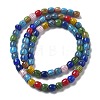Handmade Millefiori Lampwork Beads Strands LAMP-F035-07-2