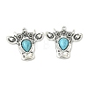 Bohemian Synthetic Turquoise Cattle Pendants FIND-Z112-01AS-08-1