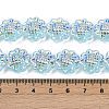 Electroplate Glass Bead Strands GLAA-S387-01B-4