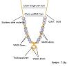 Stainless Steel Crystal Rhinestone Flat Round Pendant Glass Beaded Necklaces for Women GE4228-6-1