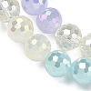 Electroplate Glass Beads Strands EGLA-D300-06-8mm-12-4
