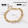 Vintage 304 Stainless Steel Crystal Rhinestone Link Bracelets for Women AT2110-6-1