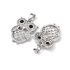 Brass Micro Pave Black Cubic Zirconia Pendants CU-L277-10P-2