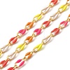 Brass Enamel Curb Chains CHC-C003-13G-15-1