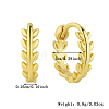 S925 Silver Leaf Hoop Earrings Fashionable and Delicate Ear Jewelry FP4888-1-2