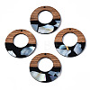 Opaque Resin & Walnut Wood Pendants RESI-T035-20-B01-1