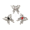 Spray Painted Alloy Micro Pave Cubic Zirconia Pendants PALLOY-O001-10P-1