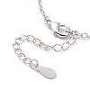 Platinum Plated Brass Pendant Couple Necklace for Men NJEW-G073-09A-P-3