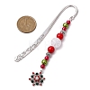 Christmas Theme Alloy Hook Bookmarks AJEW-JK00336-3