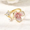Barss Enamel Cuff Open Rings for Women KK-CBA1C83-01C-G-1