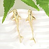 Brass Stud Earrings EJEW-C134-03G-3