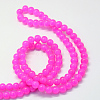Baking Paint Imitation Jade Glass Round Bead Strands LS-DGLA-Q021-6mm-28-3