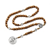 Wood Rosary Bead Necklaces FS-WG6BD27-04-1