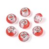 Transparent Resin Rondelle European Beads RESI-N044-02G-1