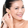 24Pcs 4 Style Brass Stud Earring Findings KK-BC0008-78-6