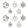 50Pcs 5 Styles Tibetan Style Alloy Charms FIND-YW0010-23-1
