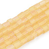 Transparent Frosted Glass Bead Strands GLAA-N047-08-B09-1