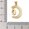 Brass Micro Pave Clear Cubic Zirconia Pendant KK-I712-49G-01-3