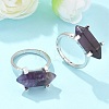 Natural Amethyst Finger Rings X-RJEW-P121-A02-3