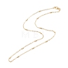 Brass Column Link and Cable Chains Necklace for Women NJEW-P265-31G-2