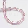 AB-Color Plated Transparent Glass Bead Strands GLAA-R170-4x8-04B-3
