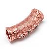 Rack Plating Brass Micro Pave Cubic Zirconia European Beads ZIRC-S052-002RG-2