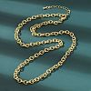 Brass Textured Cable Chain Necklaces NJEW-A042-12G-02-3