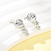 Conch Brass Stud Earrings EJEW-D351-07P-4