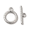 Non-Tarnish 304 Stainless Steel Toggle Clasps STAS-H212-14P-1