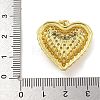 Rack Plating Brass Micro Pave Cubic Zirconia Pendants KK-I718-19A-G-3