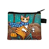 Cute Cat Polyester Zipper Wallets ANIM-PW0002-28G-1